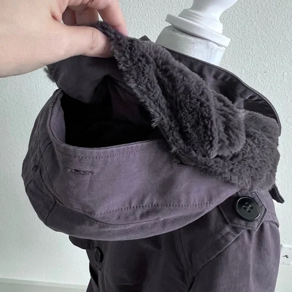 Comptoir Des Cotonniers women’s Purple Trench Coat with warm layer small $650 - Picture 11 of 16